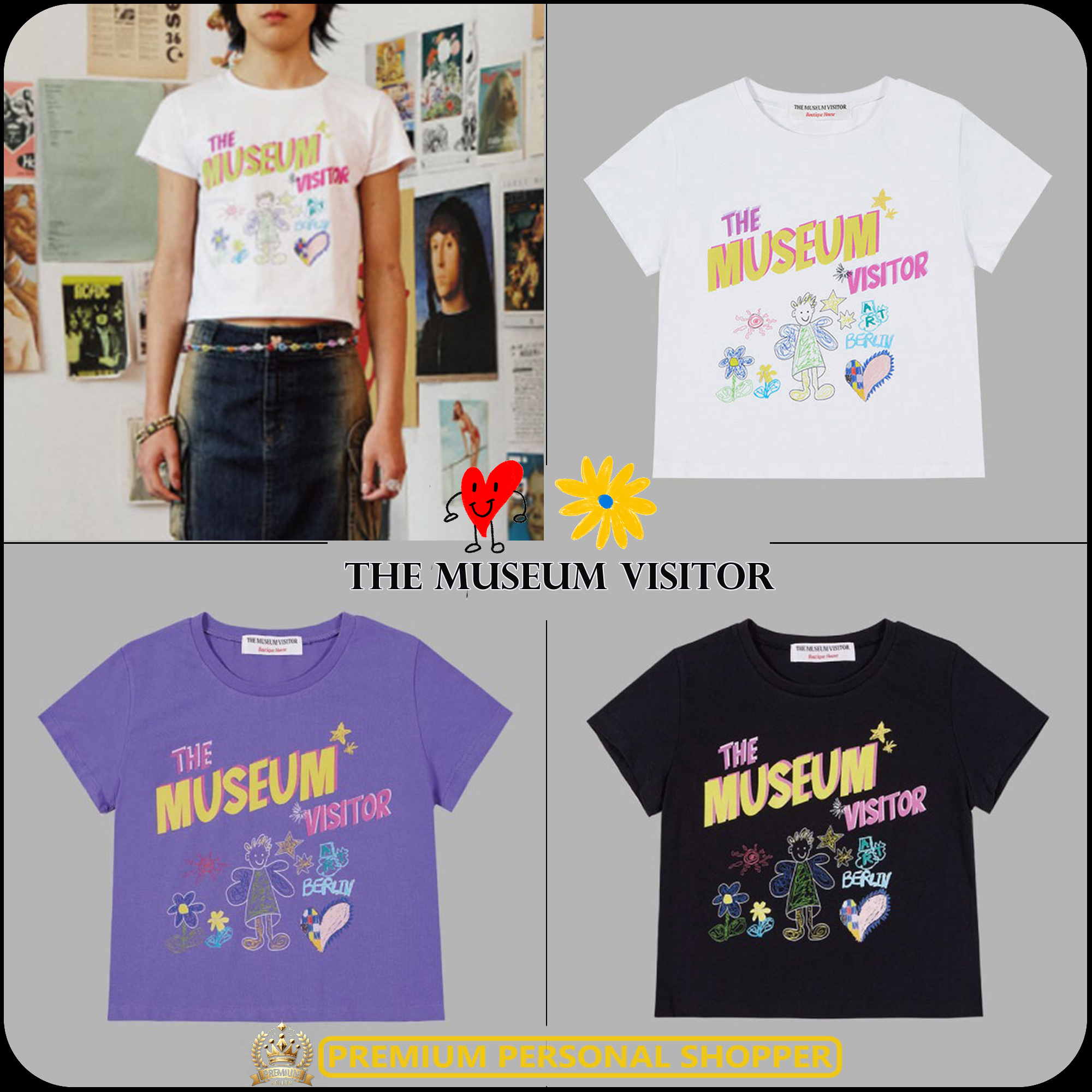 [THE MUSEUM VISITOR]★PUTTI PRINTED CROP T-SHIRTS