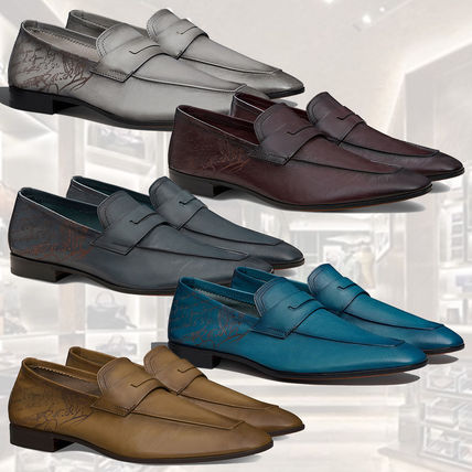 Shop Berluti Lorenzo Lorenzo Rimini Kangaroo Leather Loafer (S4924