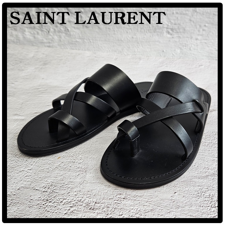 ★関税込★SAINT LAURENT★CULVER FLAT MULE レザーサンダル★