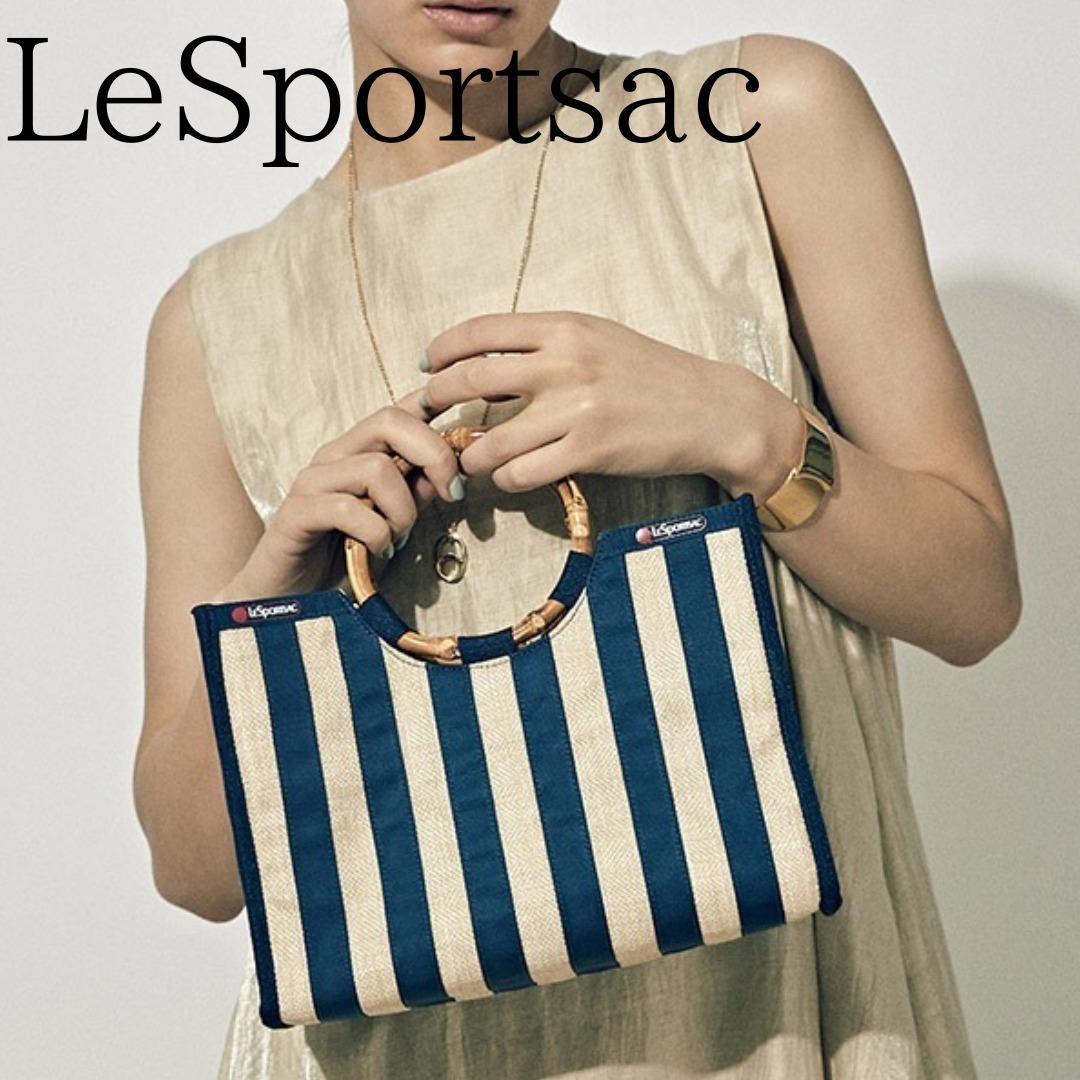 ■LeSportsac■レスポートサックリアルバンブーブック型トート小