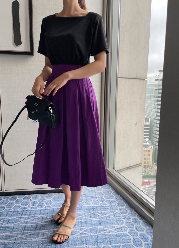 【I AM MARI】Gendel vivid pintuck banding skirt