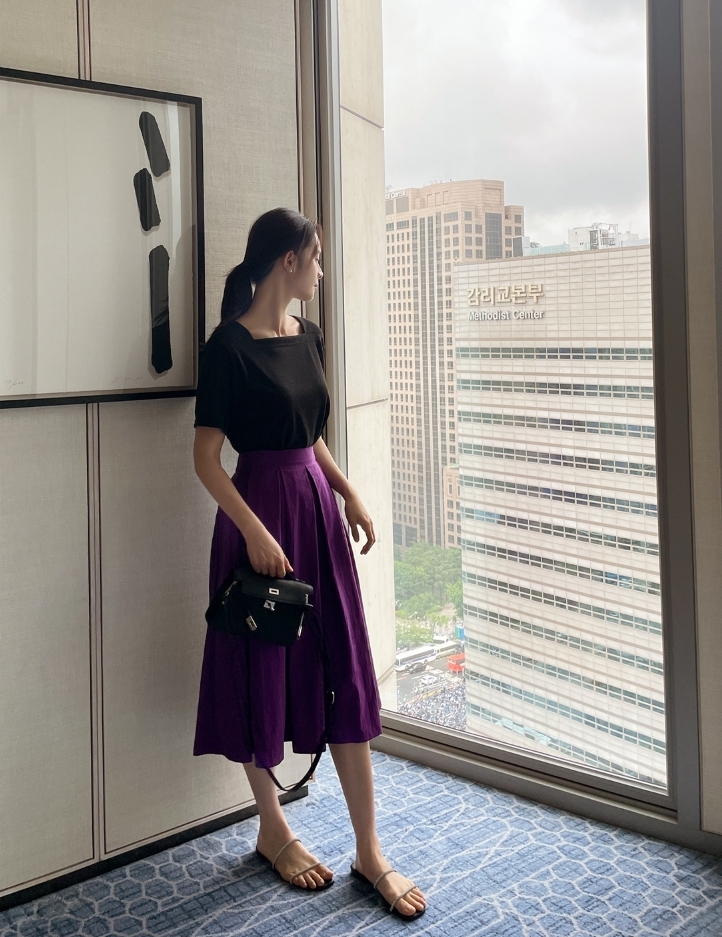 【I AM MARI】Gendel vivid pintuck banding skirt