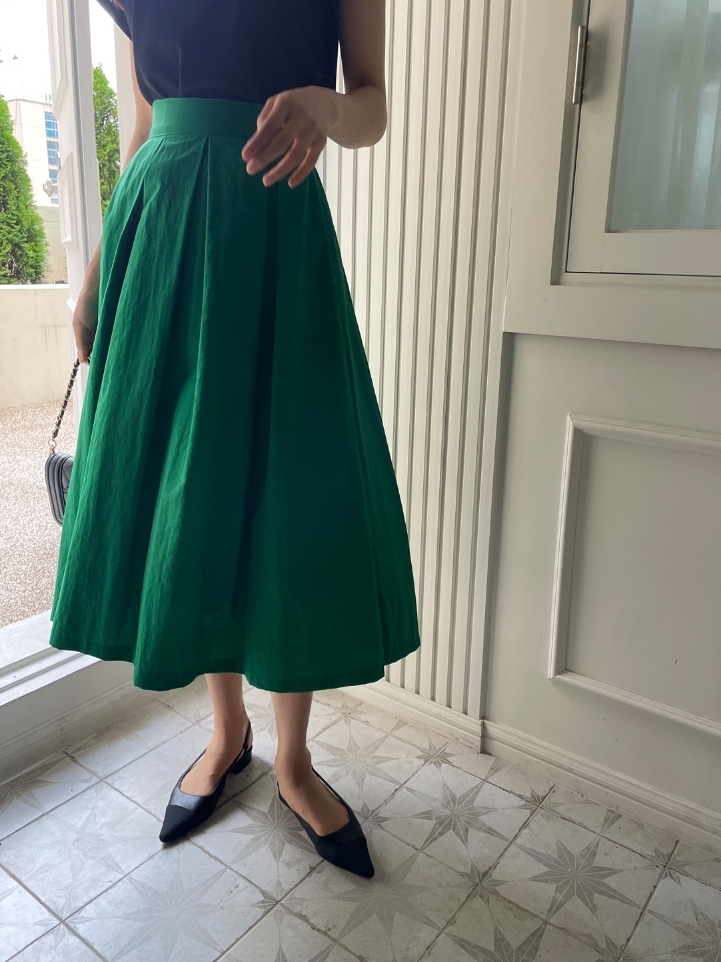 【I AM MARI】Gendel vivid pintuck banding skirt
