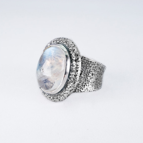 【HARANG】HR 218R_Big Moonstone Ring〜BTS ジョングクさん着用 HARANG】HR 218R_Big Moonstone Ring〜BTS ジョングクさん着用