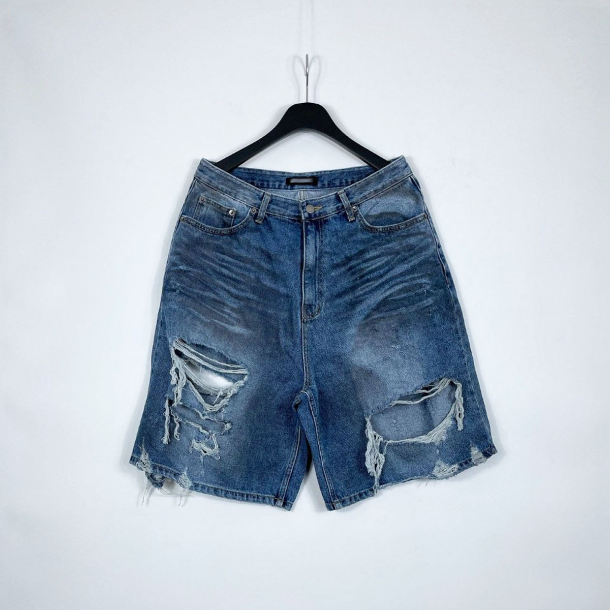 デニム・ジーパン IONSEOUL mine destroyed shorts BBJ330