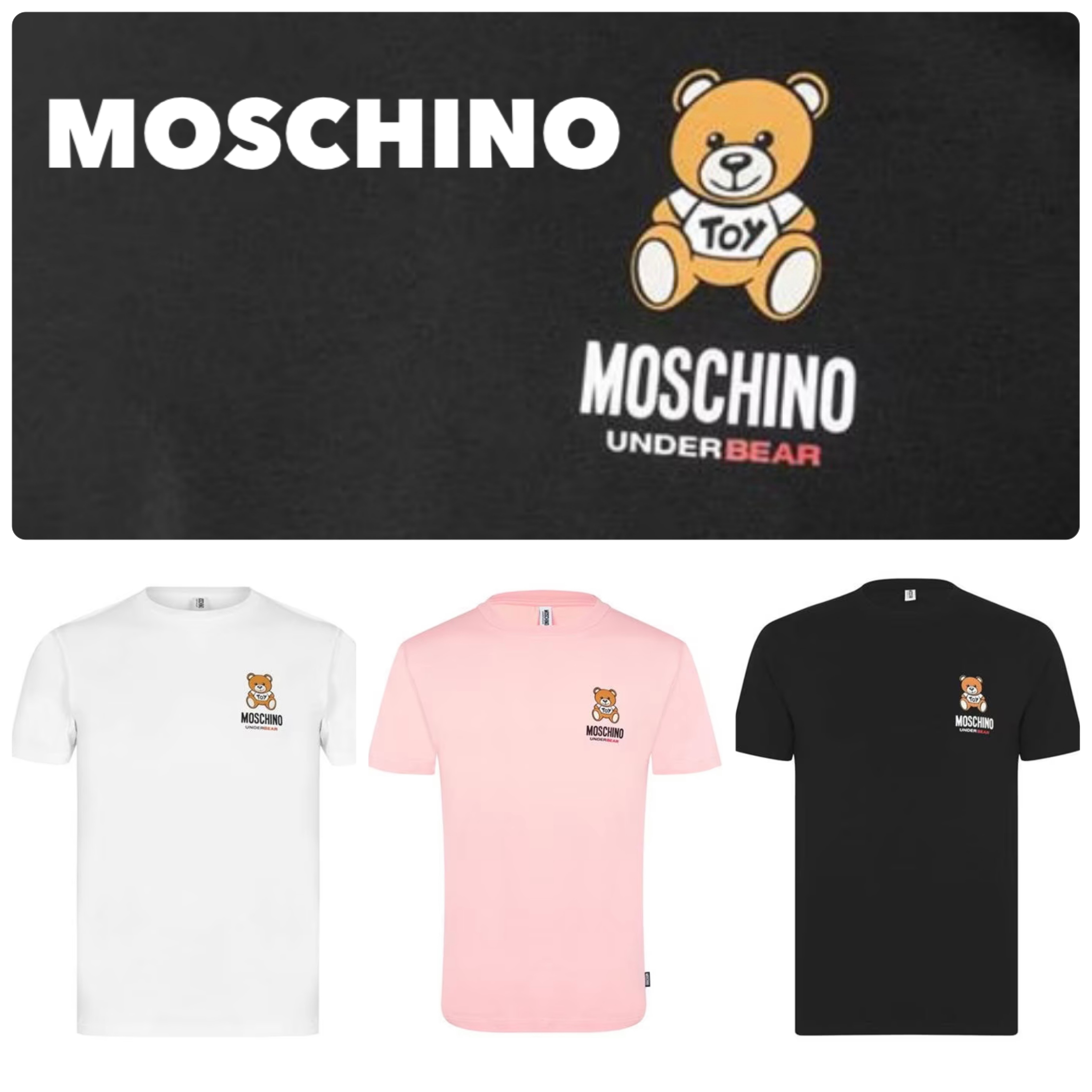 MOSCHINO☆くま Ｔシャツ ロゴ 3色【英国発】