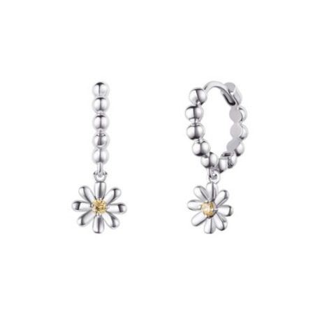 [STONE HENgE] 925 Silver☆Silver Daisy One-touch Earrings