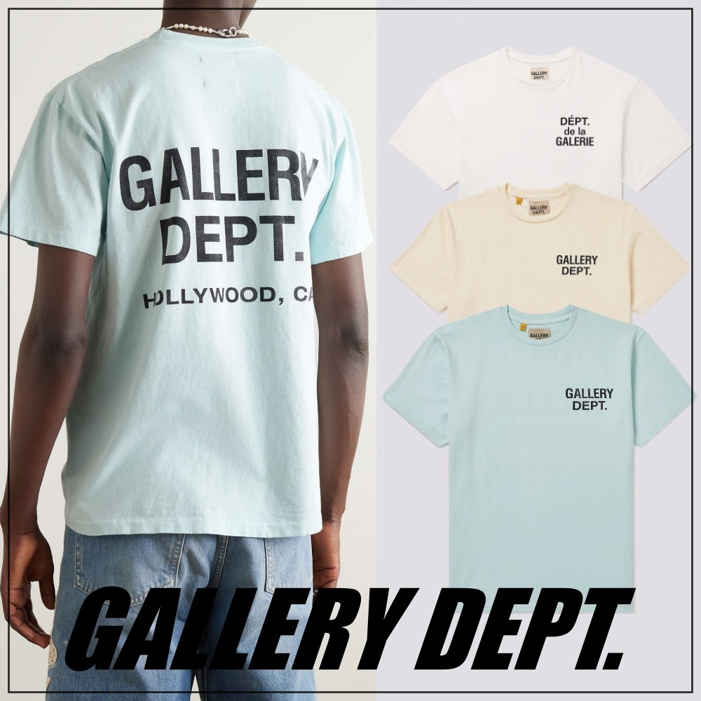 GALLERY DEPT. ☆ロゴプリント コットンジャージー Tシャツ