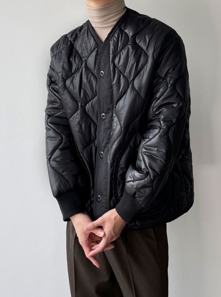 【COSYHARU】Vintage Round Quilted Half Jumper COSYHARU】Vintage Round Quilted Half Jumper