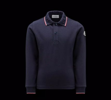 MONCLER 2023/24秋冬新作キッズ ロゴ入り長袖ポロシャツ 4A/6A ...