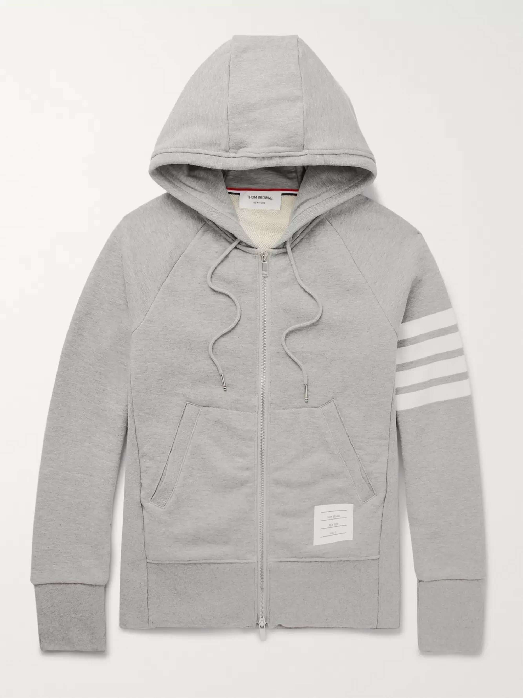 THOM BROWNE】ストライプ ループバック ジップアップ パーカ