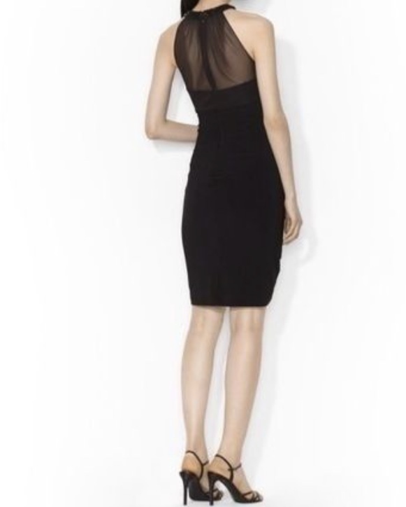 Ralph Lauren ビーズ飾りカクテルドレス ワンピース BLACK Ralph Lauren ビーズ飾りカクテルドレス ワンピース BLACK