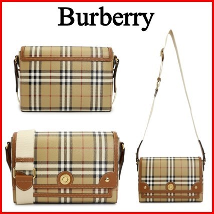 ☆Burberry☆ チェック レザー クロスボディ ショルダーバッグ