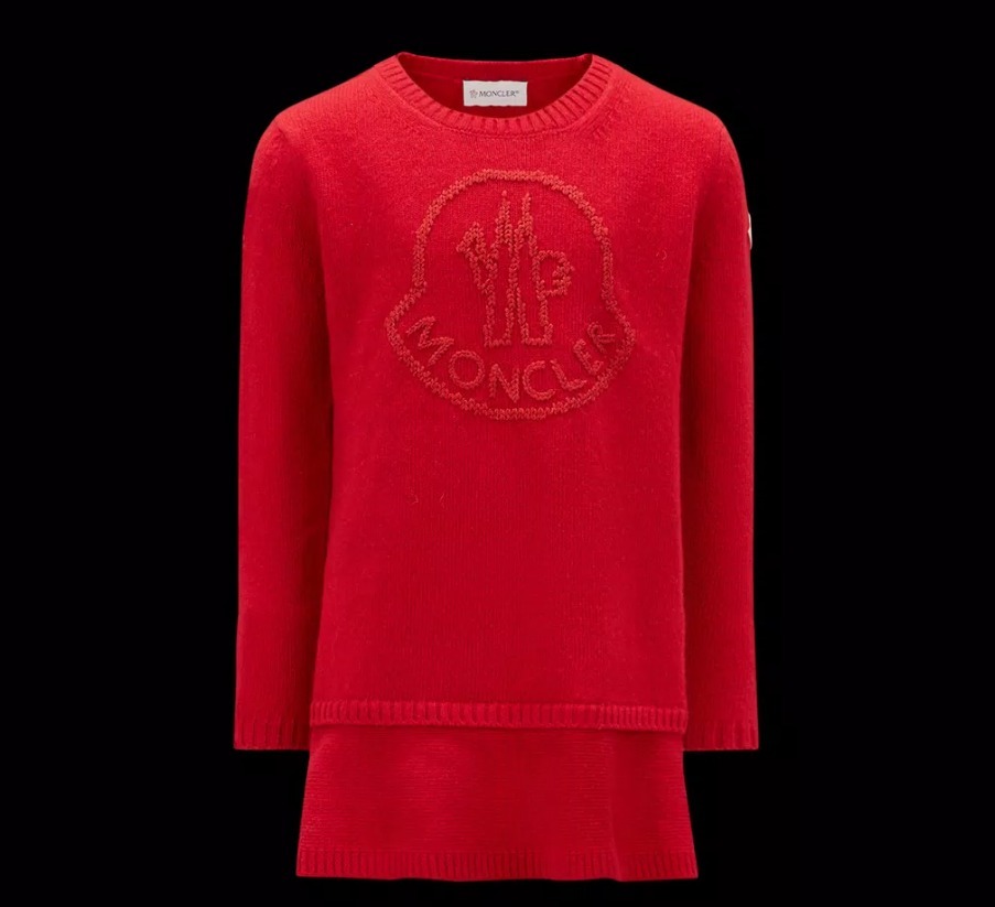 大人もOK！MONCLER 2023/24秋冬 ウールニットワンピース 12A/14A