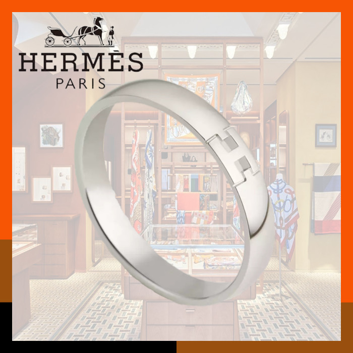 HERMES 上品 リング 結婚指輪 H ホワイトゴールド Ever Herakles