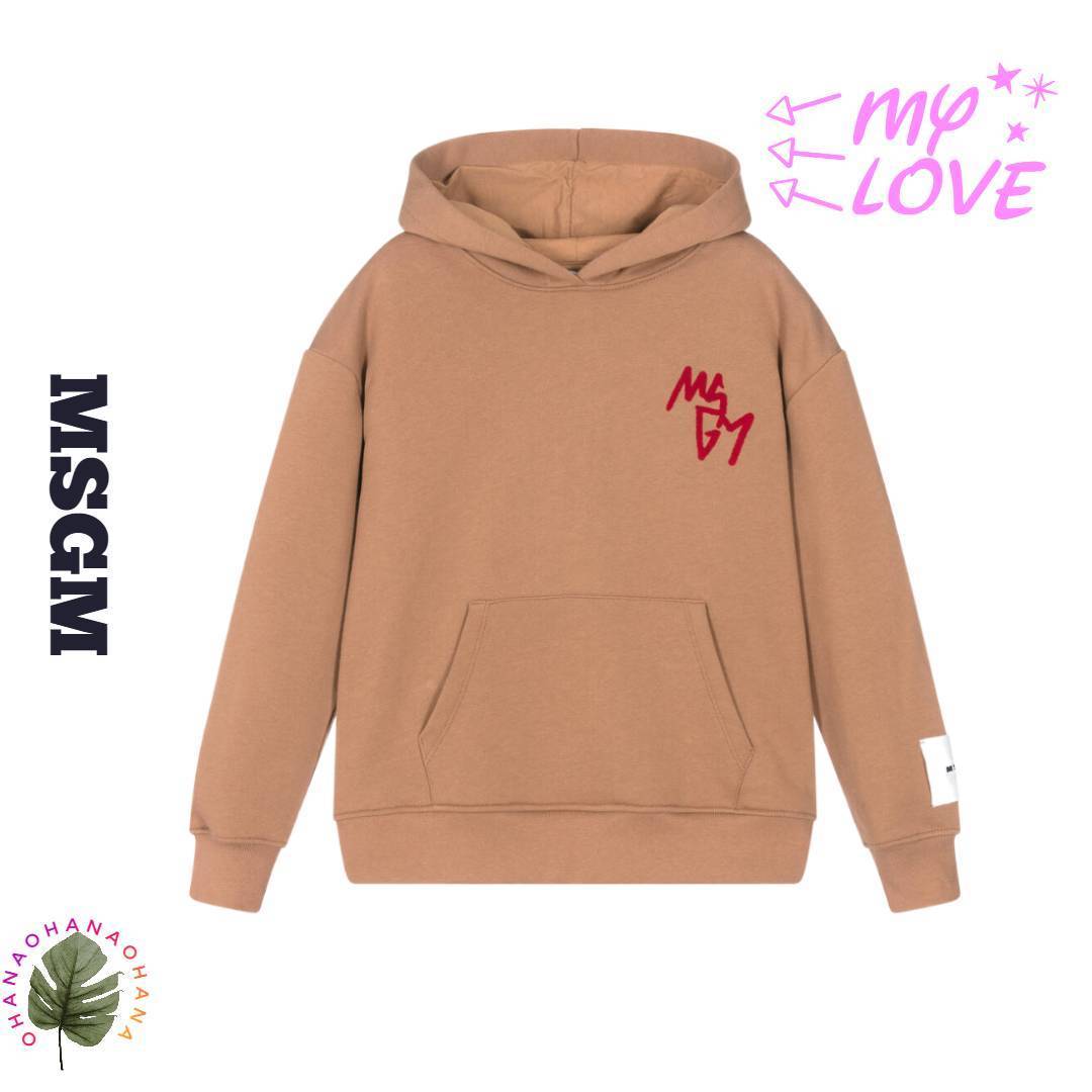 ★MSGM★大人OK♡コットンロゴパーカー(Dark beige )