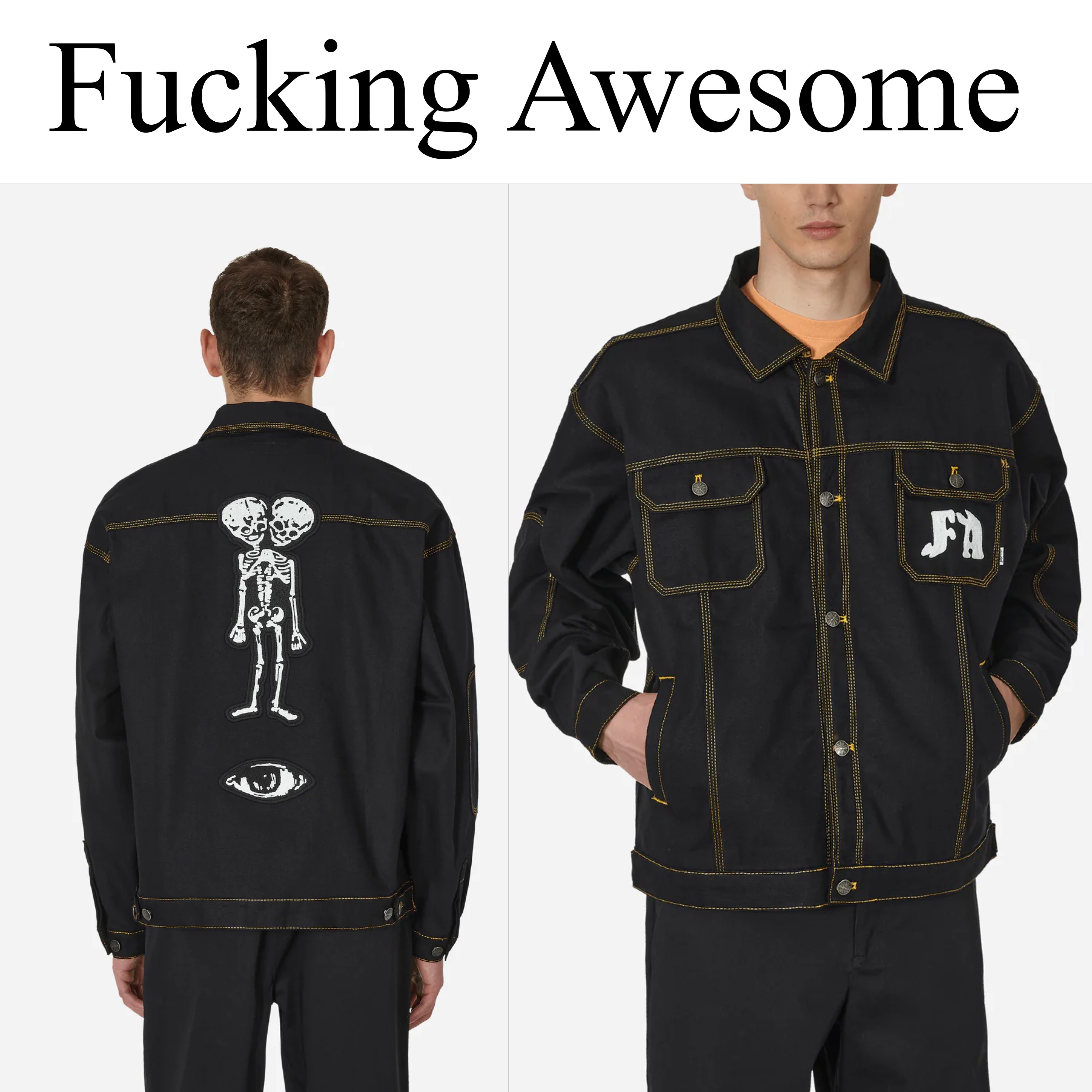 ファッキング オーサム FUCKING AWESOME □ 【 Twin Skull Trucker