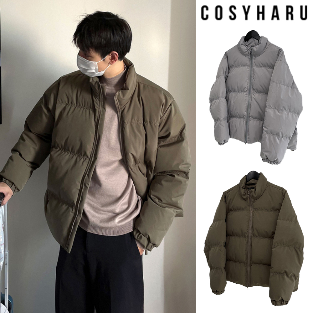 【COSYHARU】Baron Daily Short Padding Grey Black