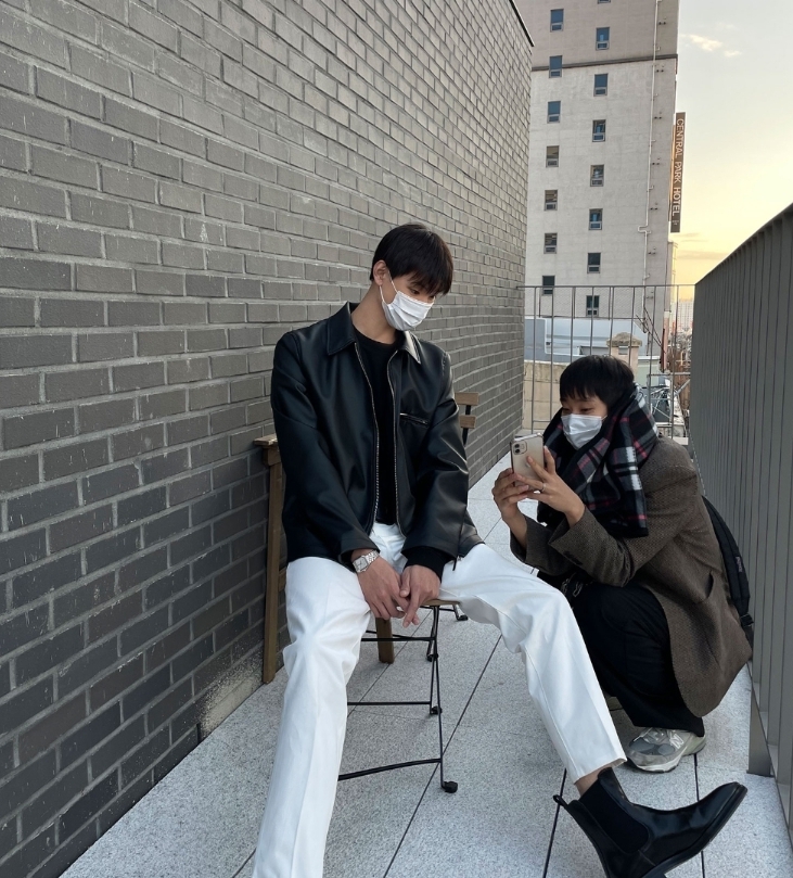 COSYHARU】Simple by Basic Leather jacket (COSYHARU/レザー