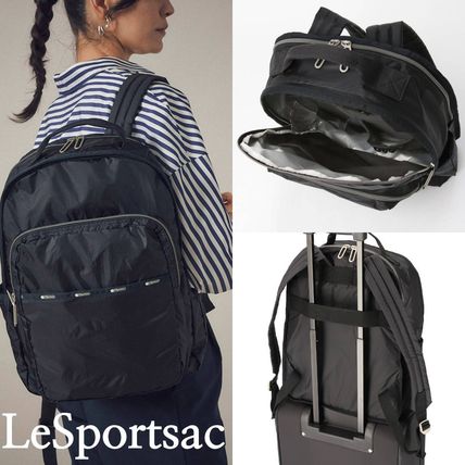 LeSportsac Backpacks Unisex Nylon Street Style Plain Logo Backpacks