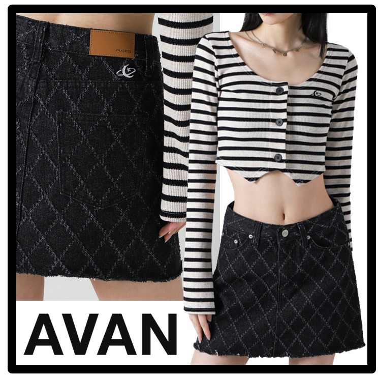 ★Kep1er イェソ着用★関税込★AVANDRESS★Quilting Mini Skirt