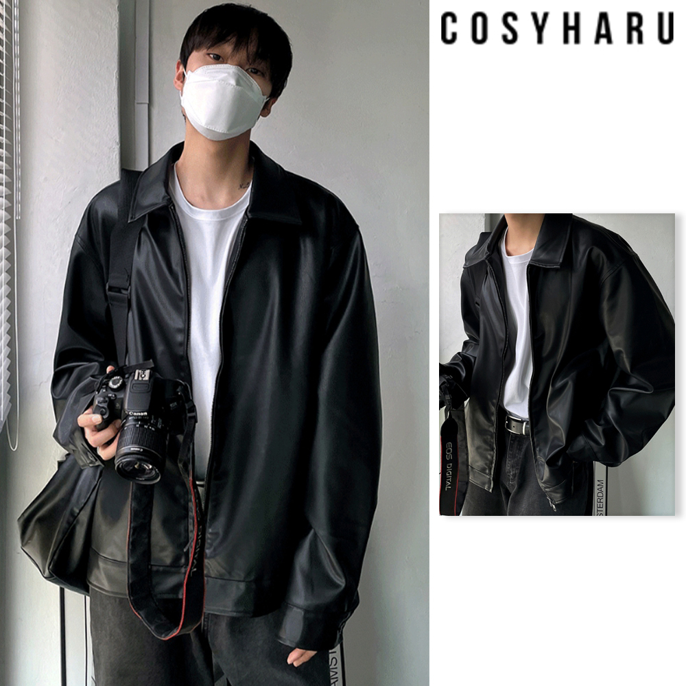 【COSYHARU】Milut leather two-way jacket