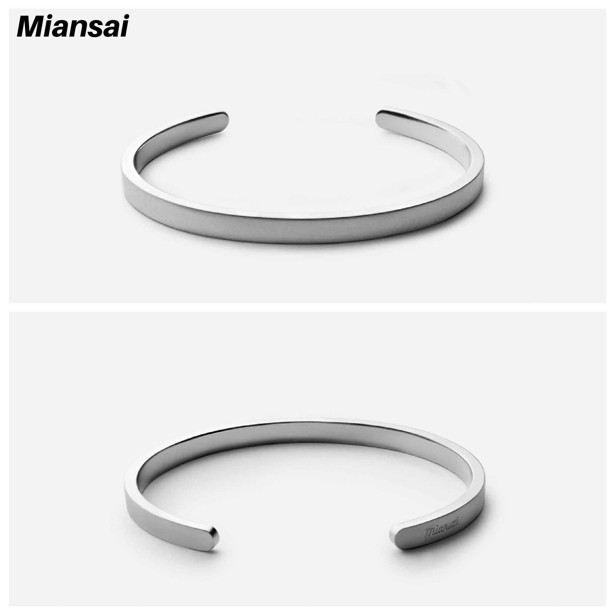 【Miansai】Singular Cuff,Matte Silver