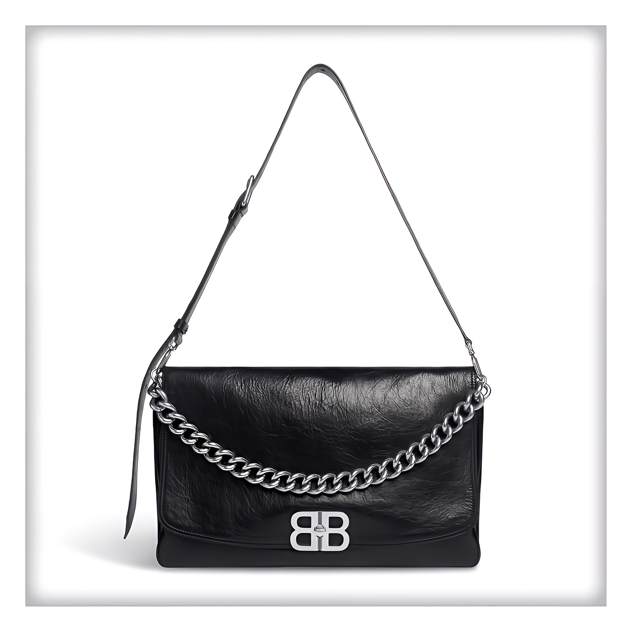 balenciagaレザーショルダーバッグ