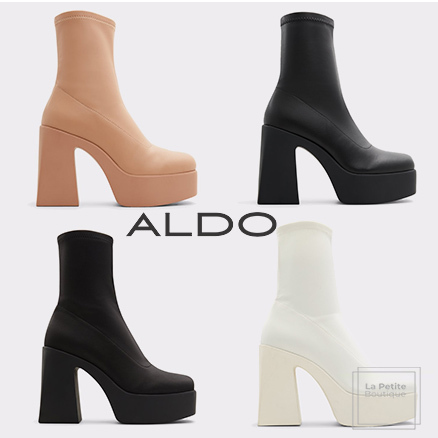 【ALDO】マルチ素材Grandstepプラットフォーム・ソックスブーツ