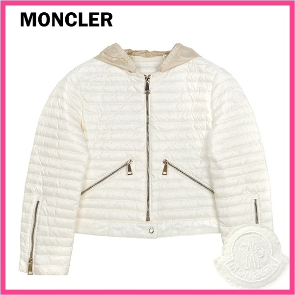 大人もOK【MONCLER】ホワイトグースダウンジャケット フード
