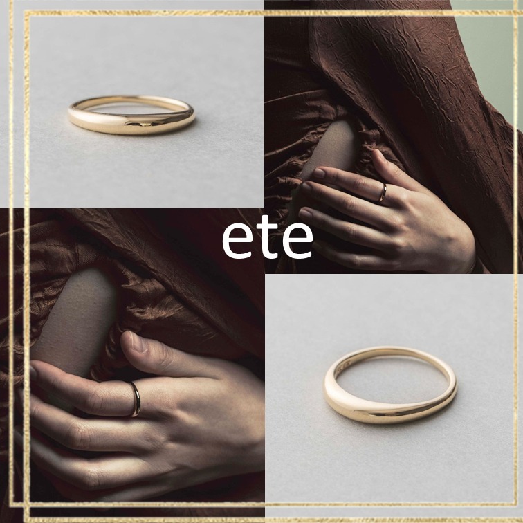 ete リング 指輪 K18YG レイヤード バブル ギフト ★国内発送★