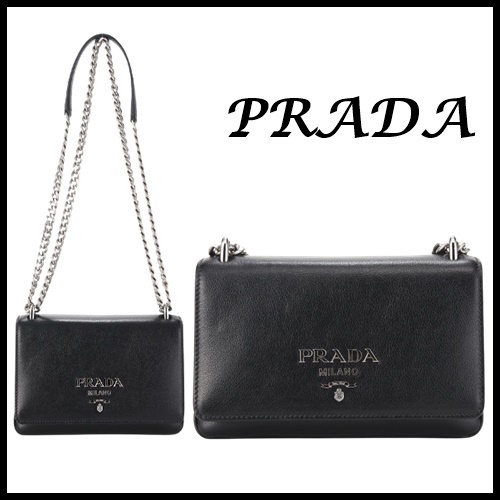 ◆PRADA◆レザー チェーン ショルダーバッグ 1BD144 2EBJ F0002