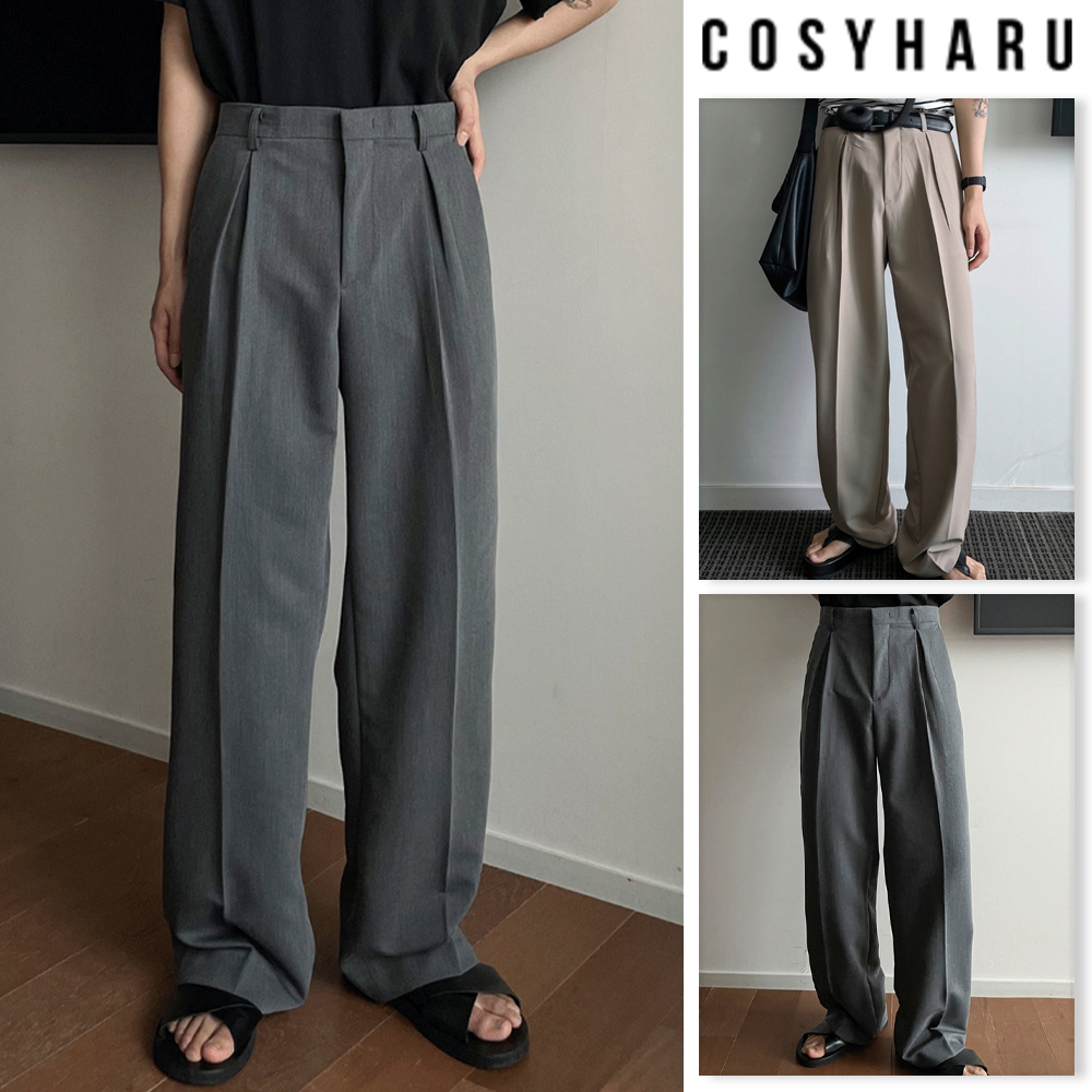 【COSYHARU】Norton Semi-Wide Good Fit Slacks
