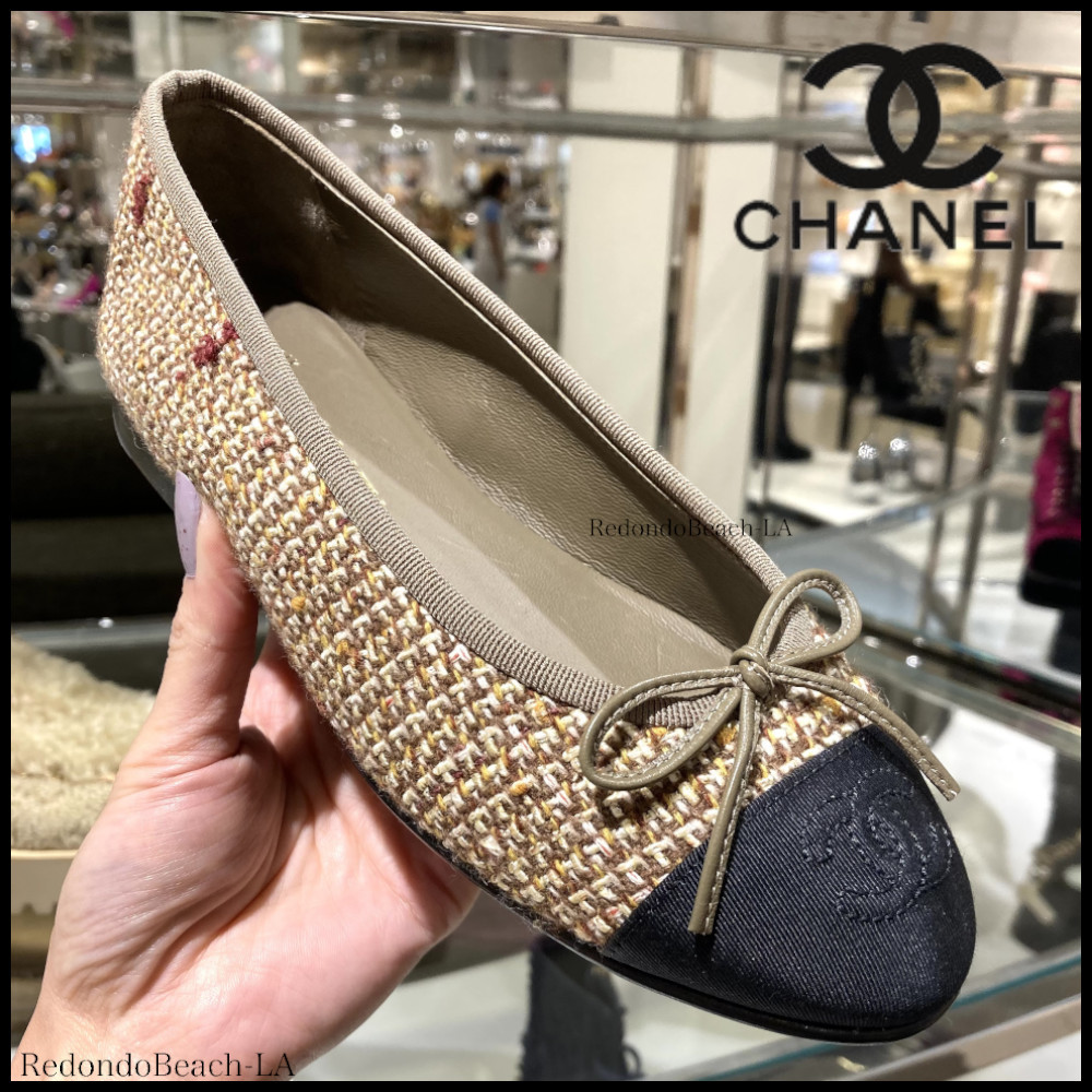 【お洒落なカフェに履いていきたい】CHANEL★バレエシューズ