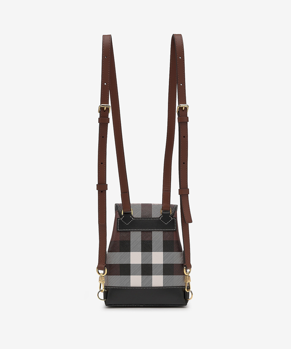 《BURBERRY》 8068102 CHECK DRAWSTRING BACKPACK