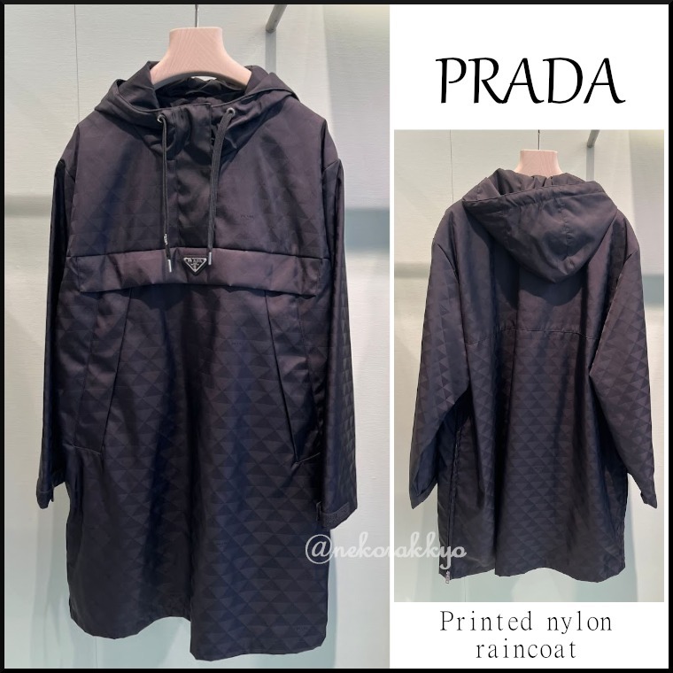 PRADA＊Printed nylon raincoat プリントレインコート＊送料込