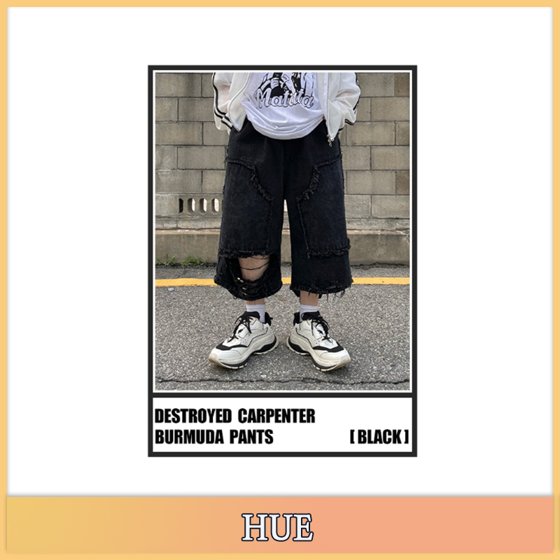 【HUECLOSET】カーペンターデストロイドバミューダハーフ
