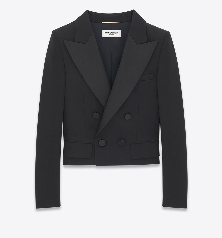 Saint Laurent《クロップド タキシードジャケット》Black 直営店
