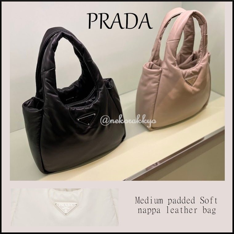 PRADA＊Medium padded Soft nappa leather トートバッグ＊送料込