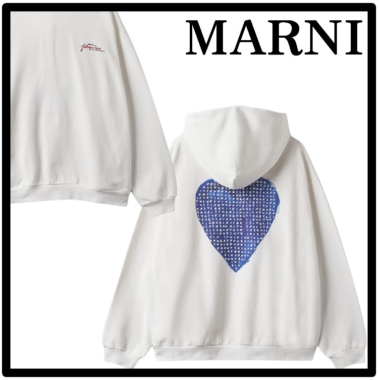 ★送料・関税込★MARNI★男性のロゴフード★LOGO HOODIE★
