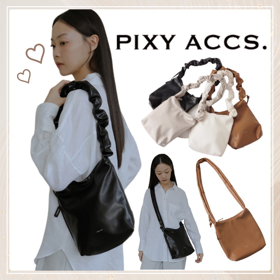 追跡有★PIXYACCS 2WAY クシュっと ショルダーバッグ