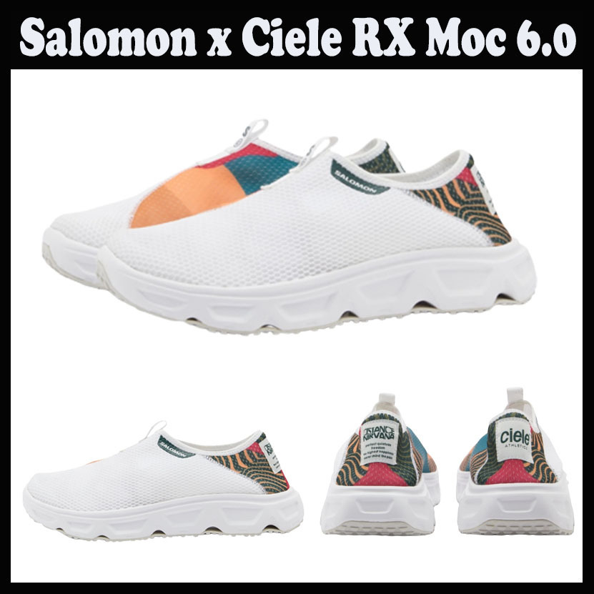 バーゲンセール 人気 SALOMON X CIELE RX MOC 6.0 WHITE BLAZING ORANGE メンズファッション 