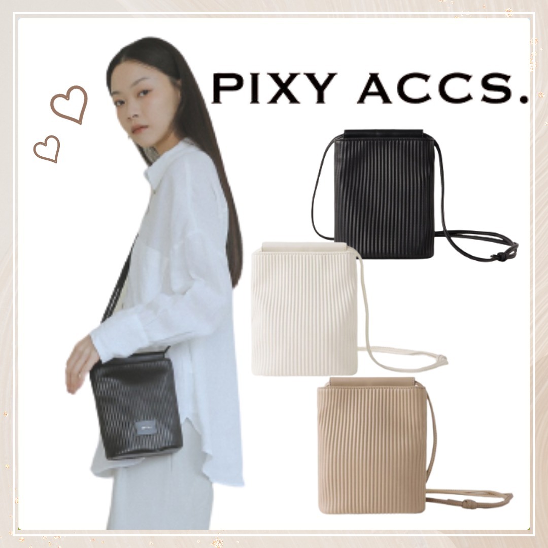 追跡有★PIXYACCS ストライプ ミニショルダーバッグ