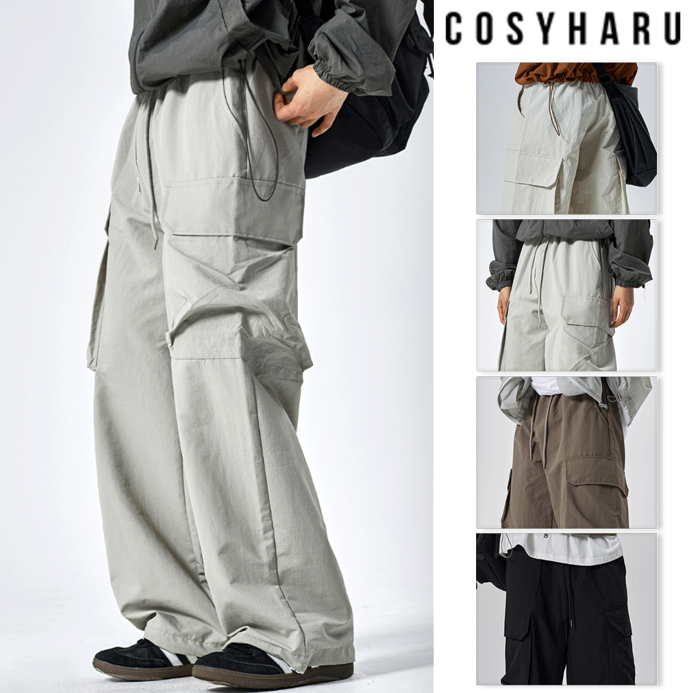 【COSYHARU】Washable Wide Pocket Pants