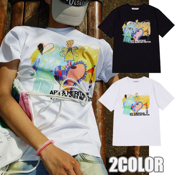 Tシャツ・カットソー THE MUSEUM VISITOR CHILD DRAWING T-SHIRTS MY669