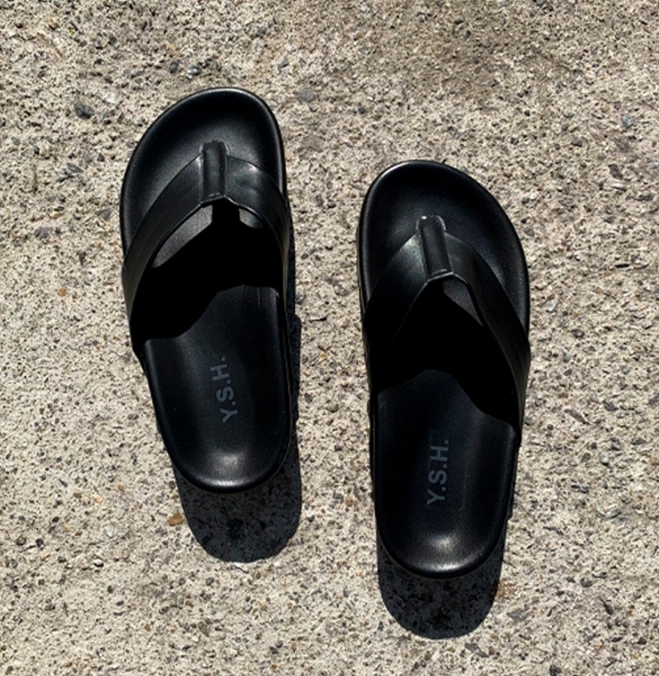 【COSYHARU】Sunday Summer Leather Flip Flops +4.5cm