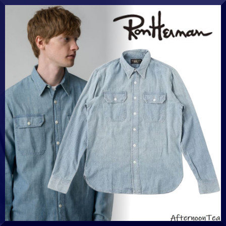 人気【Ron Herman】Double RL Work Shirt 長袖デニムシャツ 人気【Ron Herman】Double RL Work Shirt 長袖デニムシャツ