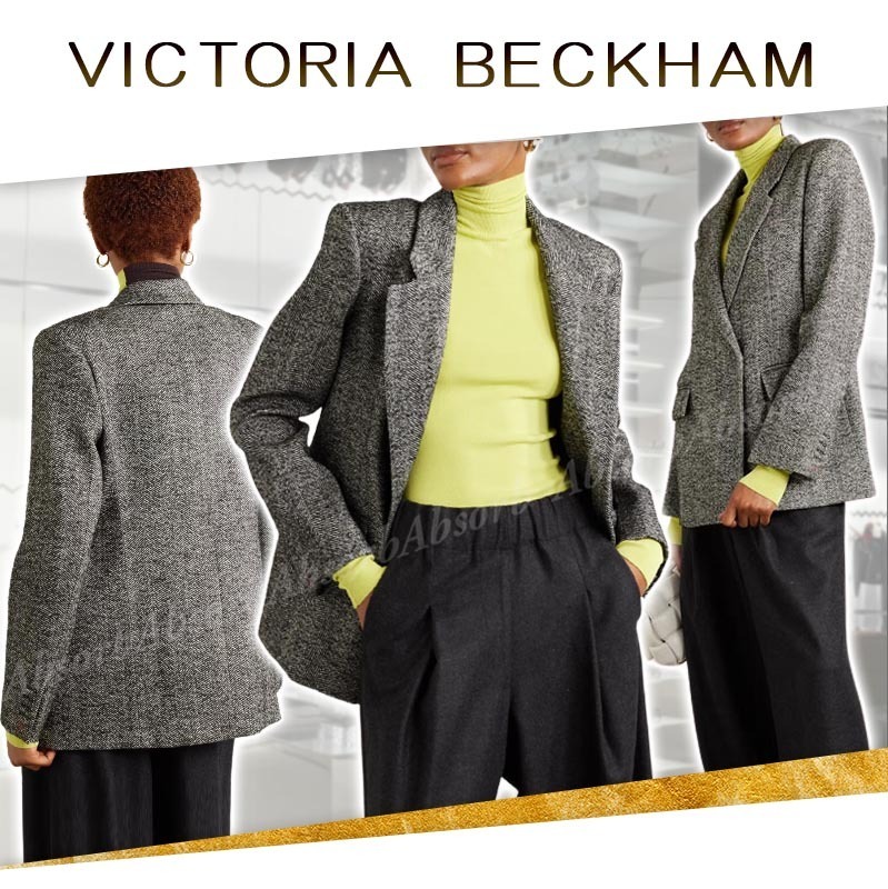 【23AW NEW】Victoria Beckham_woman / ツイード ブレザー /Grey