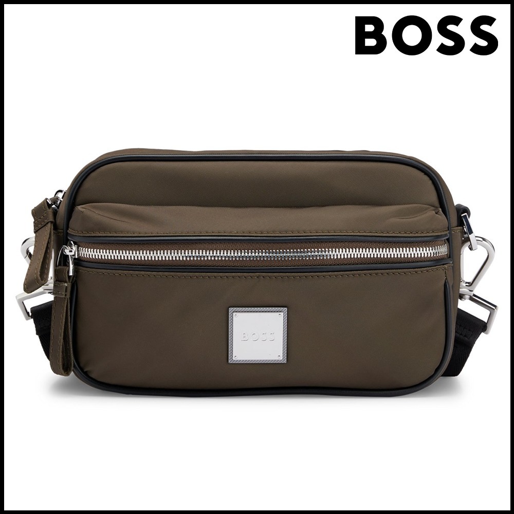 BOSS レポーターバッグ リサイクルファブリック ロゴプレート