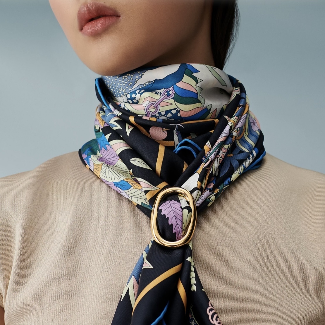 ２色展開☆【HERMES】スカーフリング《シェーヌ・ダンクル》